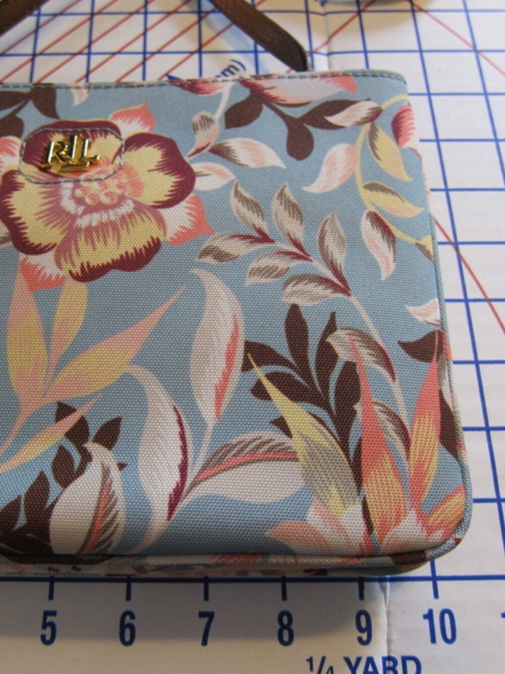 Lauren by Ralph Lauren Floral Multi-color Fabric Crossbody Bag